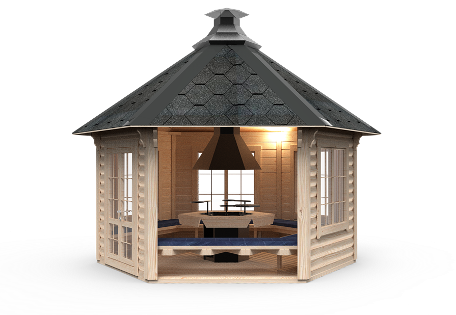 See through 9.2m2 Kota Grill Cabin model